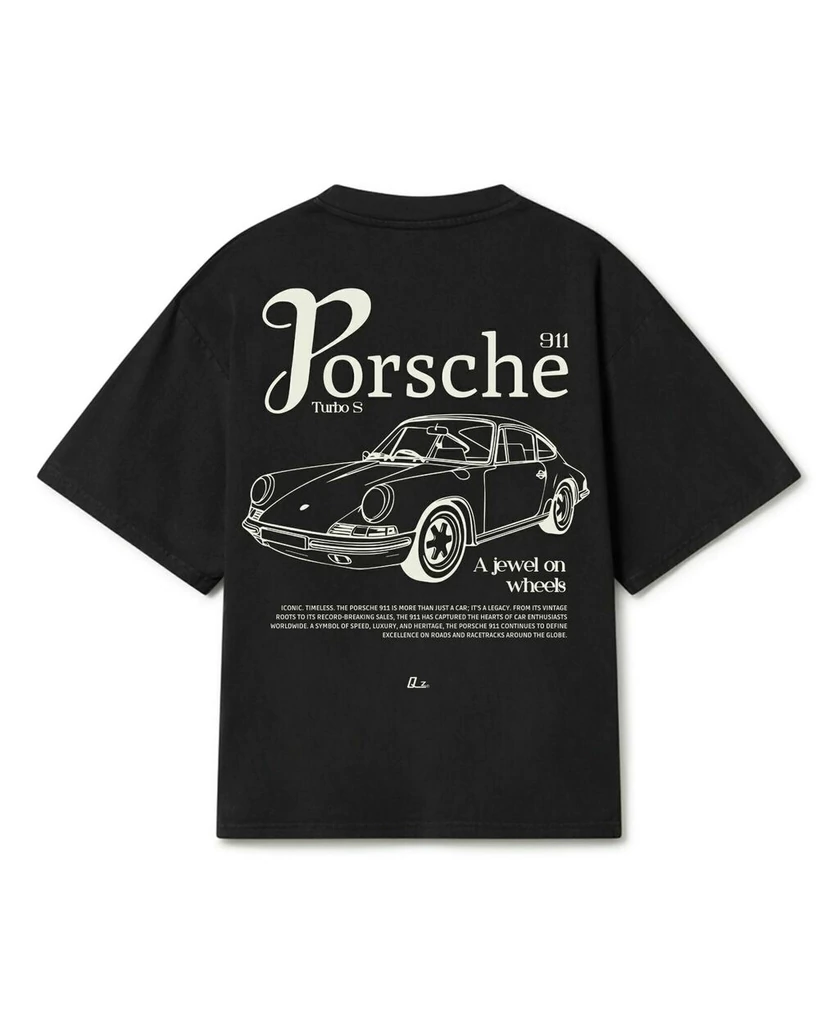 Camiseta vintage com logo da Porsche