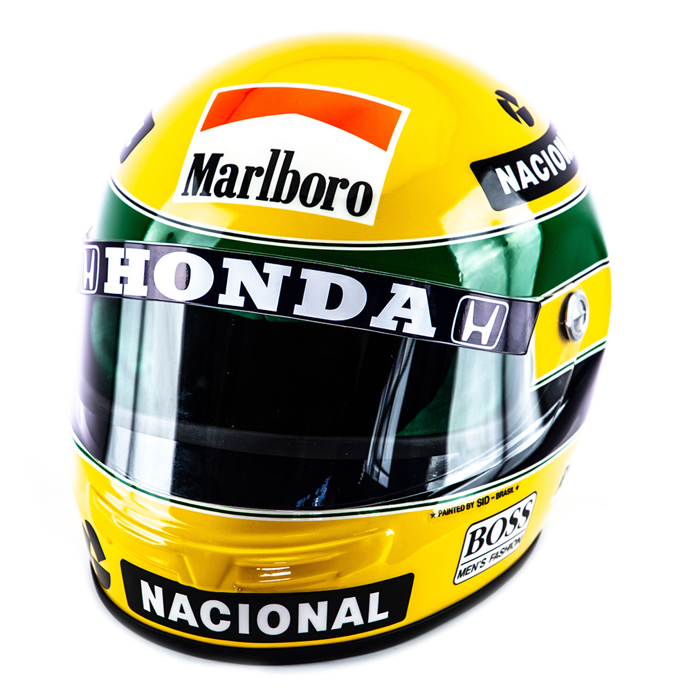 Capacete de corrida assinado por piloto famoso
