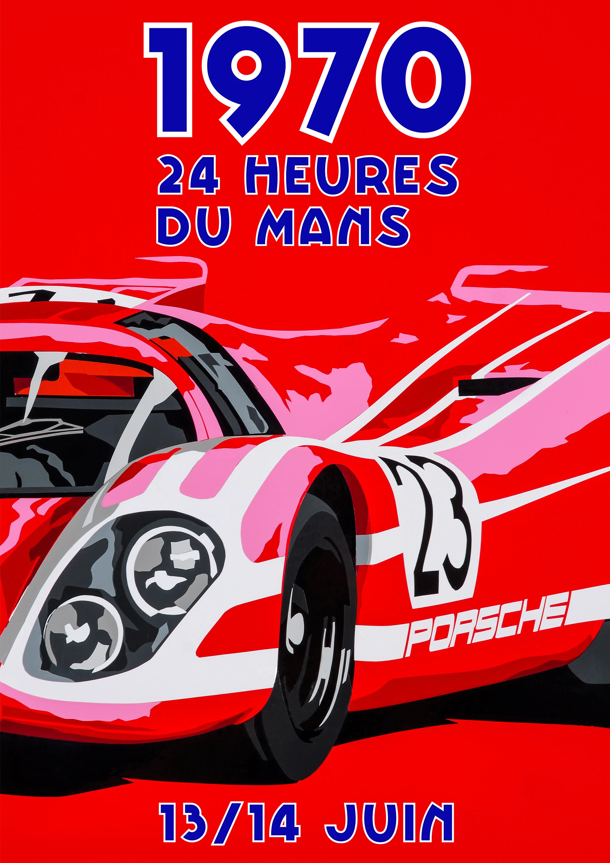 Pôster de corrida de Le Mans dos anos 70